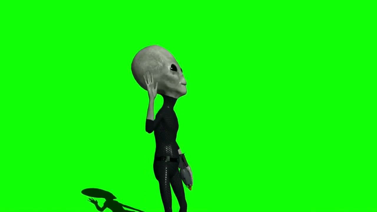 稀有绿幕素材分享绿幕外星人