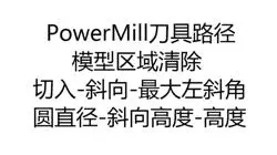 3362-186-PowerMill刀具路径-模型区域清除-切入-斜向-最大左斜角-圆直径-斜向高度-高度