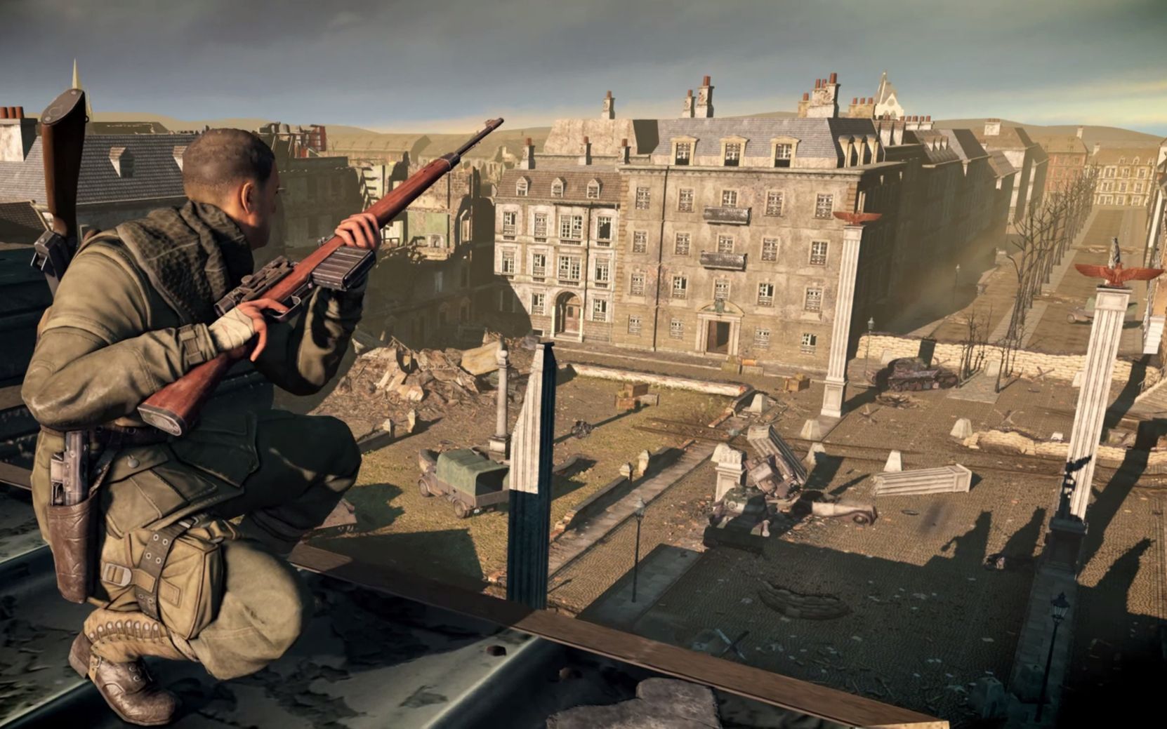 狙击精英v2(sniper elite v2)最高难度速通 第一关 舍恩贝格护送车队