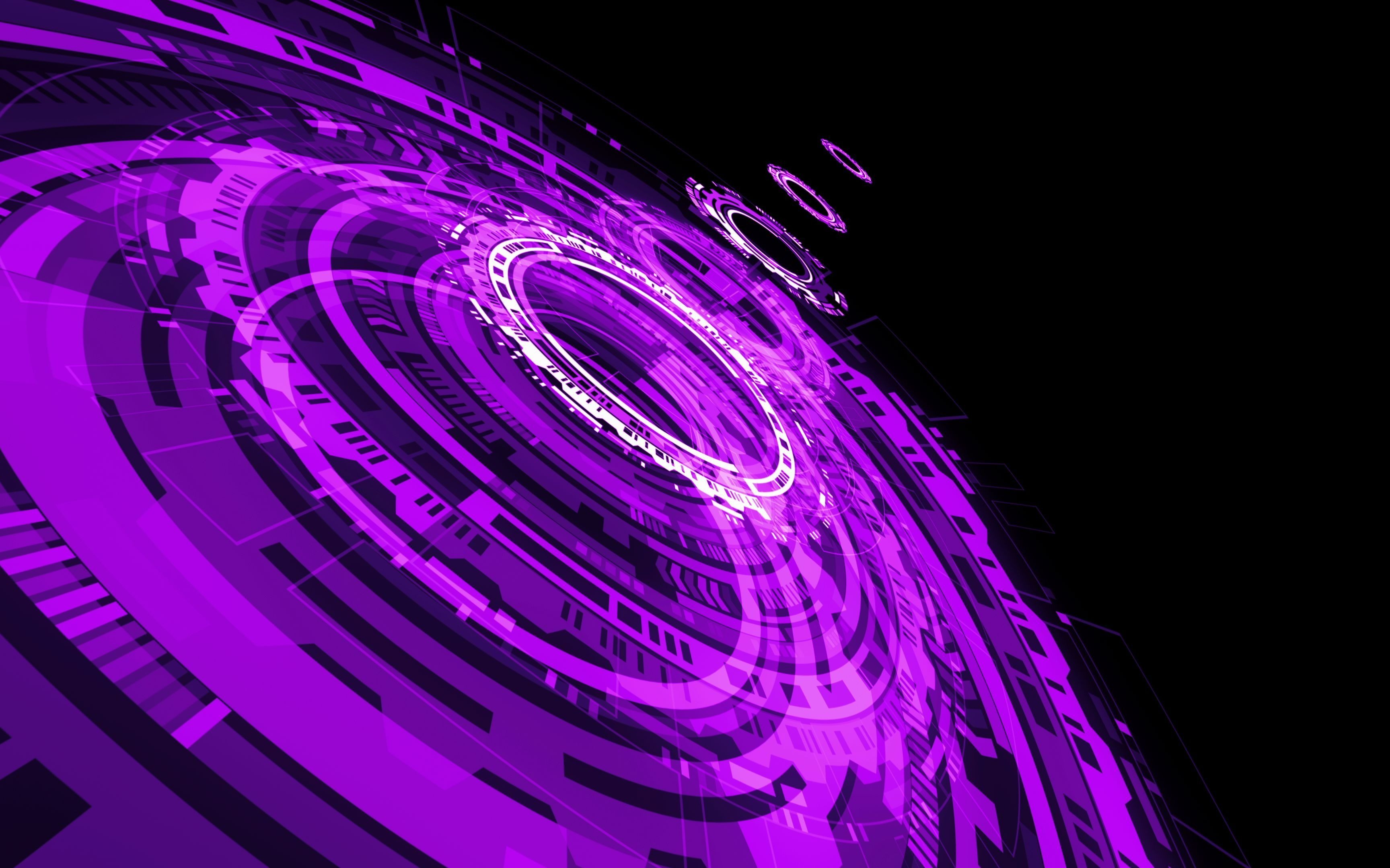 紫色科学技术平视显示器循环背景