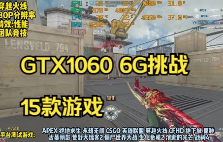 (1060还值得买?)AMD5600X+GTX1060 6G 挑战15款游戏,APEX LOL CF 荒野大镖客2 永劫无间 CSGO等