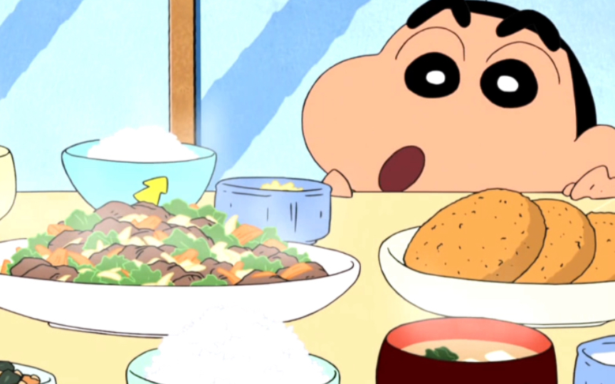 蜡笔小新野原新之助美食剪辑爸爸做饭哦