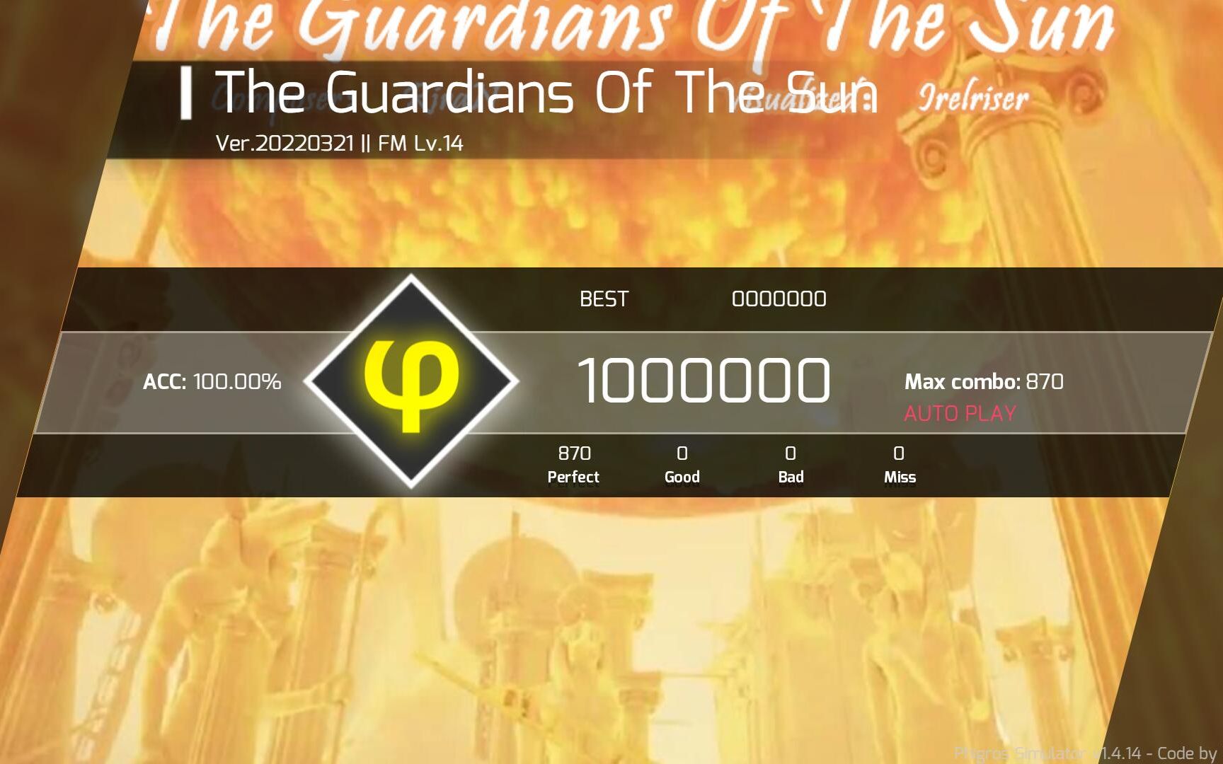 [图]【Phigros自制谱】The Guardians Of The Sun FM Lv.14