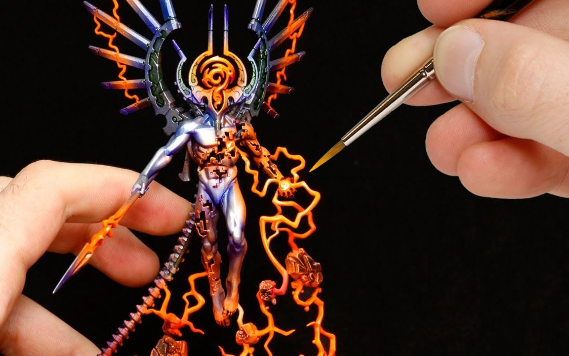 【涂装】大佬涂装战锤40k 太空死灵 虚空龙模型 | 作者:sergio calvo