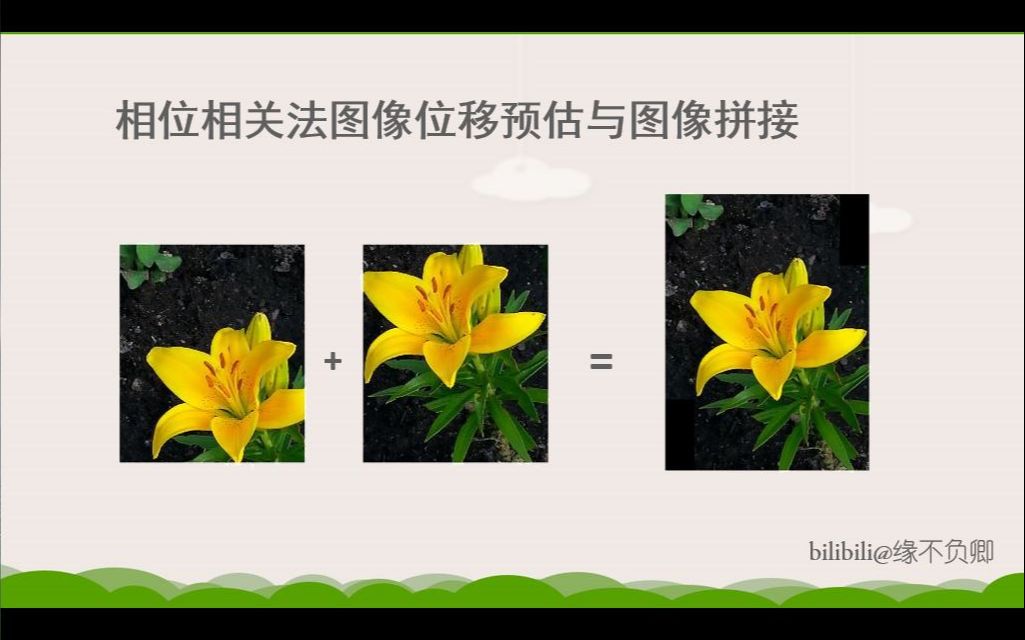 数字图像处理相位相关法图像位移预估与图像拼接哔哩哔哩bilibili