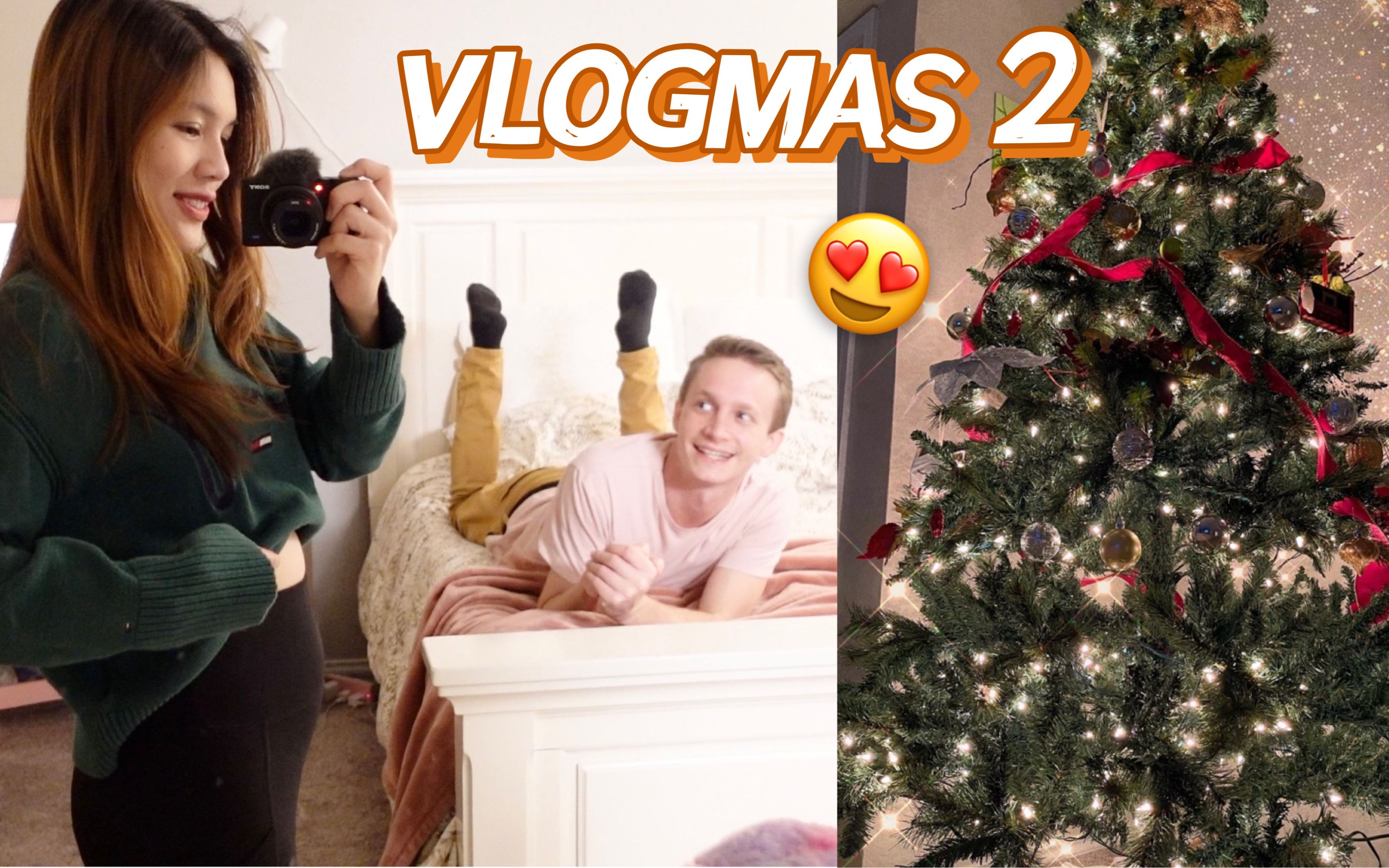 [图]VLOGMAS｜圣诞树布置好啦～ 孕肚越来越明显｜圣诞灯展