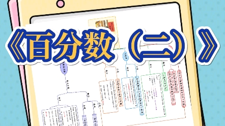 六年级下册数学单元二《百分数二》思维导图总结笔记哔哩哔哩bilibili