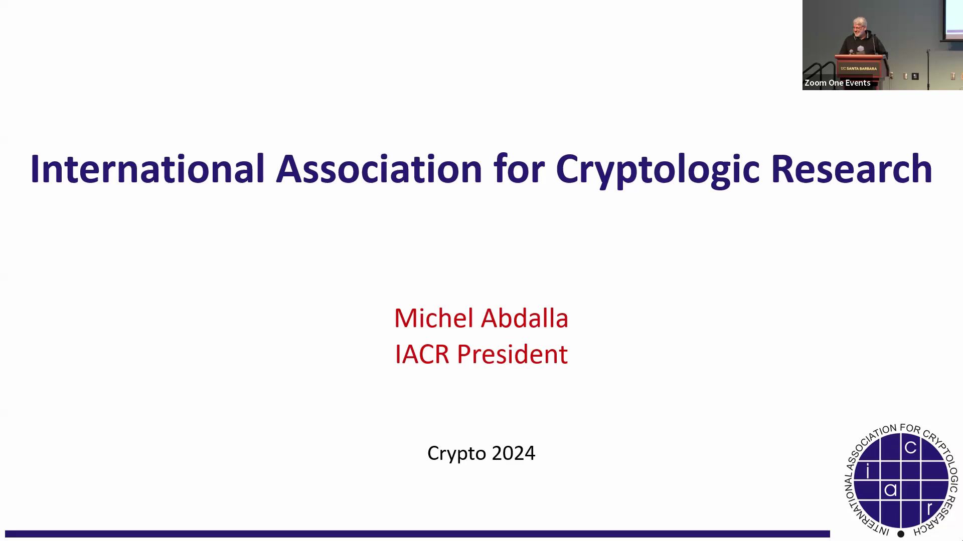 [CRYPTO 2024]  IACR Award Ceremony哔哩哔哩bilibili