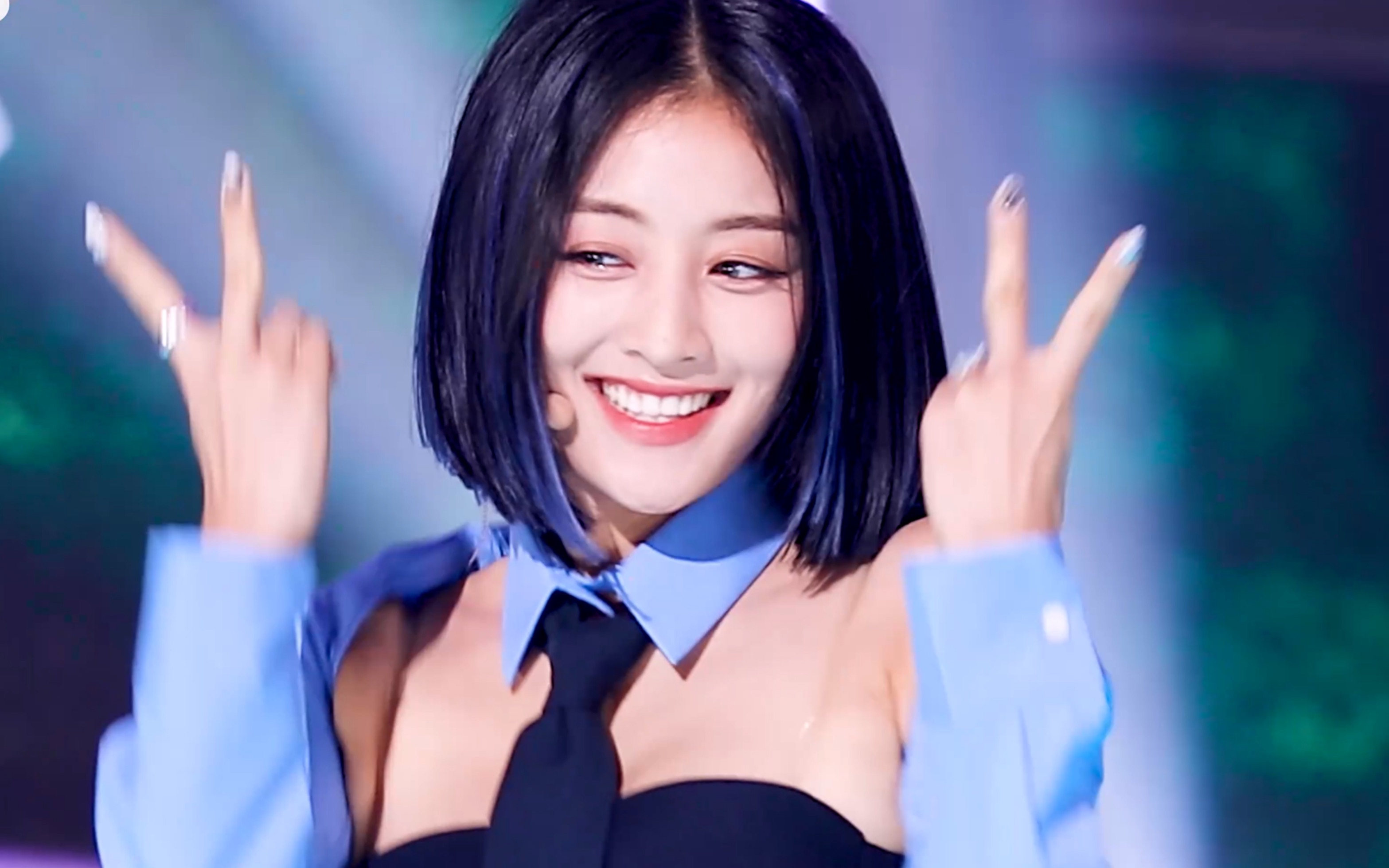 【jihyo-朴志效】220904 人气歌谣-talk that talk直拍_哔哩哔哩_bili