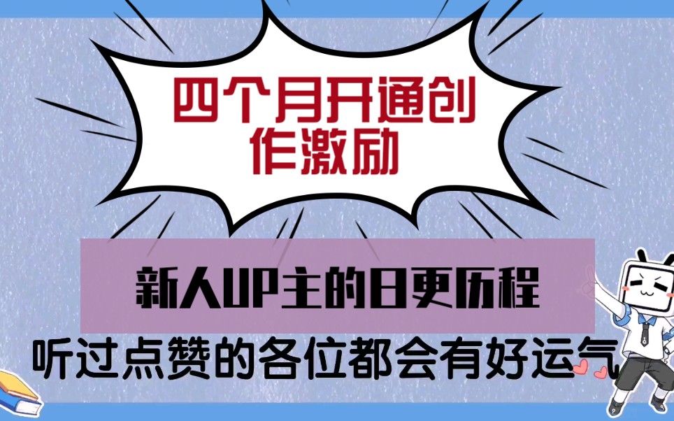 【新人up主四個月開通創作激勵的歷程】各位一起加油啊