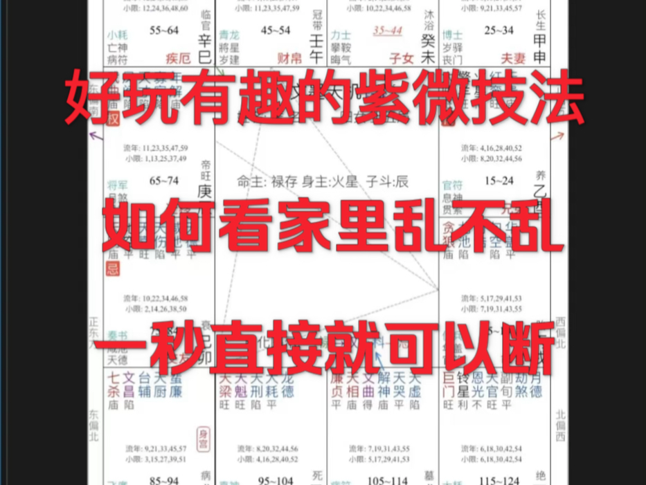 如何用紫微看命主家里乱不乱(一秒直断法)哔哩哔哩bilibili