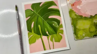 Tải video: 龟背竹植物画/水粉画教程/一步一步画--教程入门自学