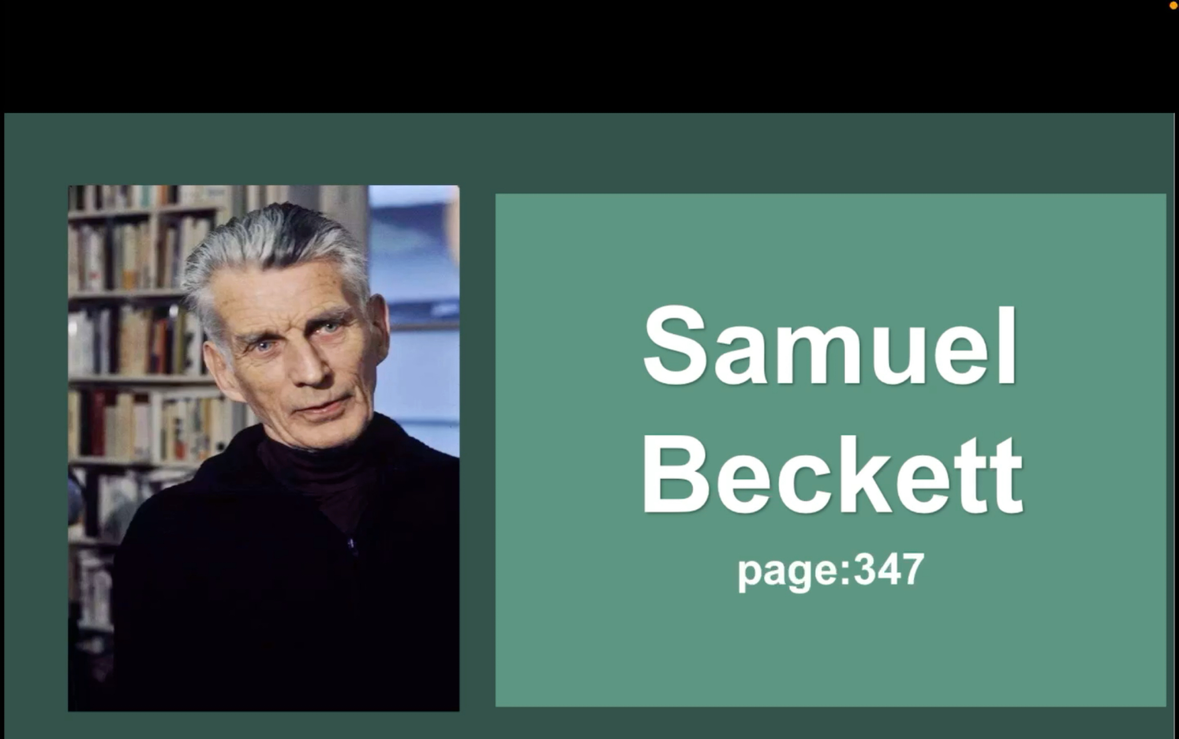 [图]【Samuel Beckett 萨缪尔·贝克特】等待戈多是他的成名作 二战后 当时的欧洲人民就像等待戈多一样 有无限的幻想 却又充斥着无限的荒凉（30）20世纪