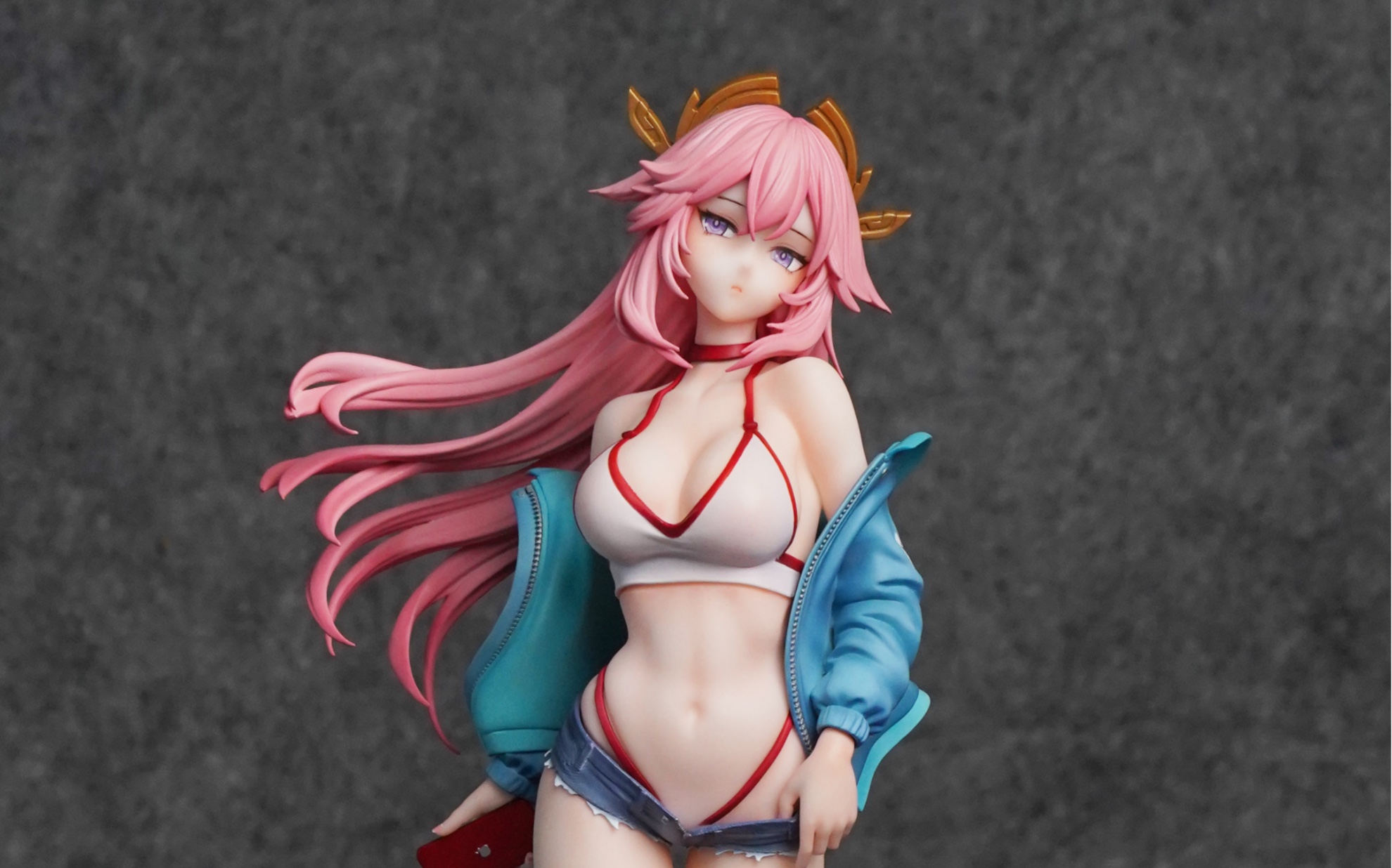 潮牌原神 潮服八重神子 手办雕像