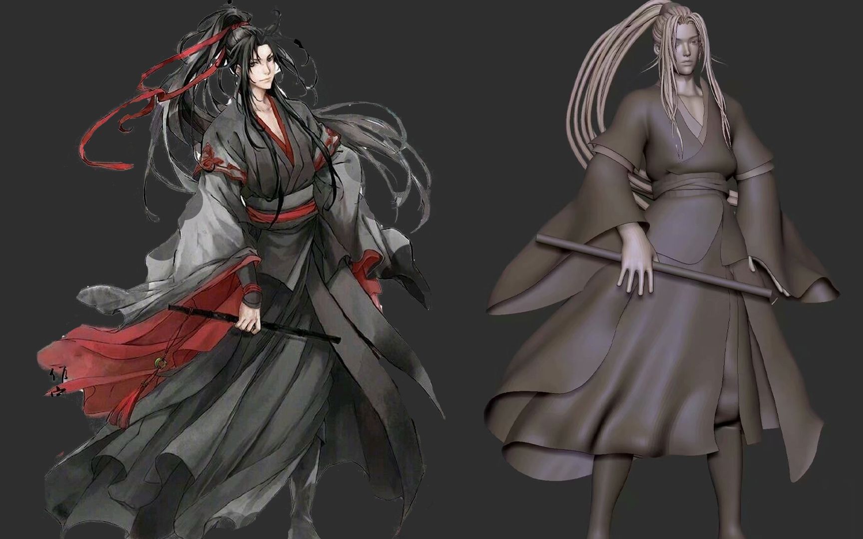 【zbrush角色建模】魔道祖师魏无羡次世代高模人物雕刻