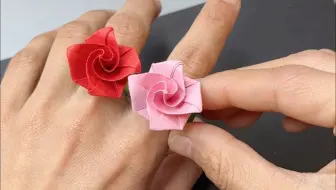 教你制作玫瑰戒指，非常简单又漂亮，快来试试吧