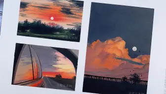 油画棒·夏日影像·夕阳