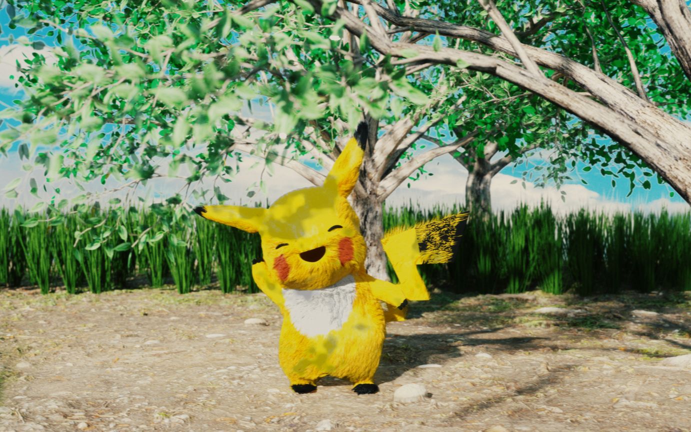 一只长毛的皮卡丘唯美壁纸动态