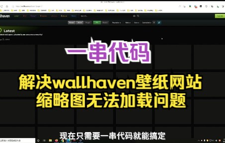 一串代码解决wallhaven缩略图无法加载问题哔哩哔哩bilibili