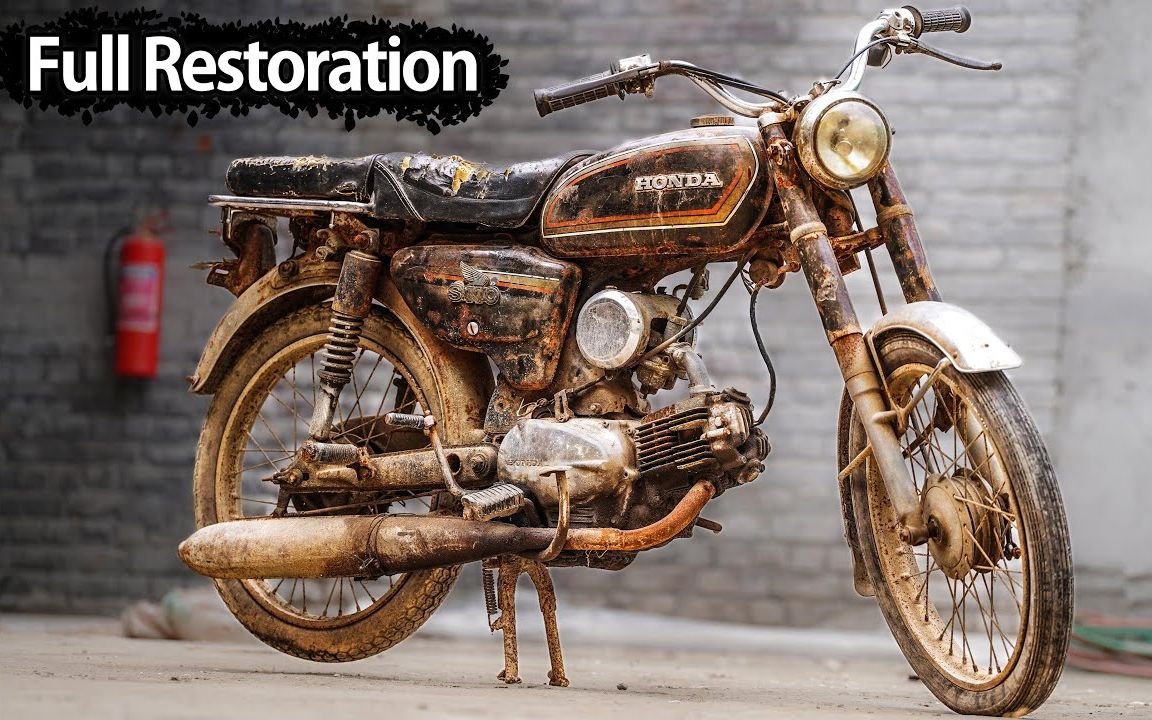 推回辆50年前的古董老摩托,老婆说家里不堆废品,结果被我修复出来看