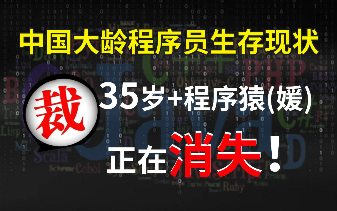 中国大龄程序员生存现状:35岁迈不过“中年危机”这道坎!【马士兵】哔哩哔哩bilibili