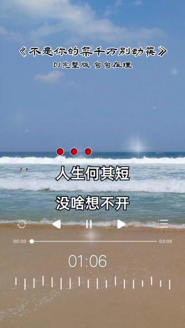 [图]#不是你的菜千万别动筷 #Dj完整版 #晚霞音乐