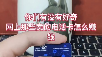 你们有没有好奇,网上那些卖的电话卡怎么赚钱哔哩哔哩bilibili