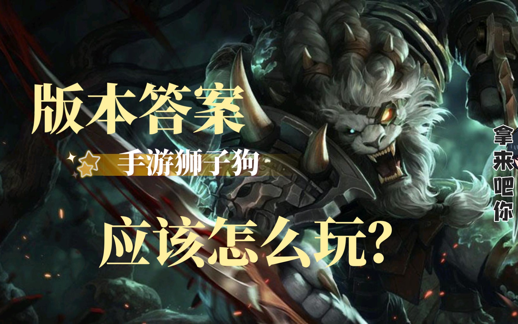 【LOL手游】狮子狗怎么CARRY全场 带领队伍走向胜利?第一视角秒人集锦_哔哩哔哩bilibili_英雄联盟手游_第一视角