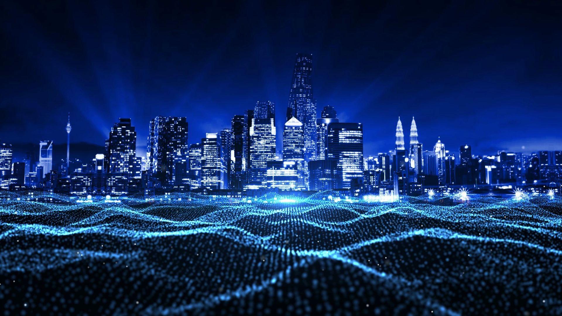 3445685 科技城市光线片头ae模板