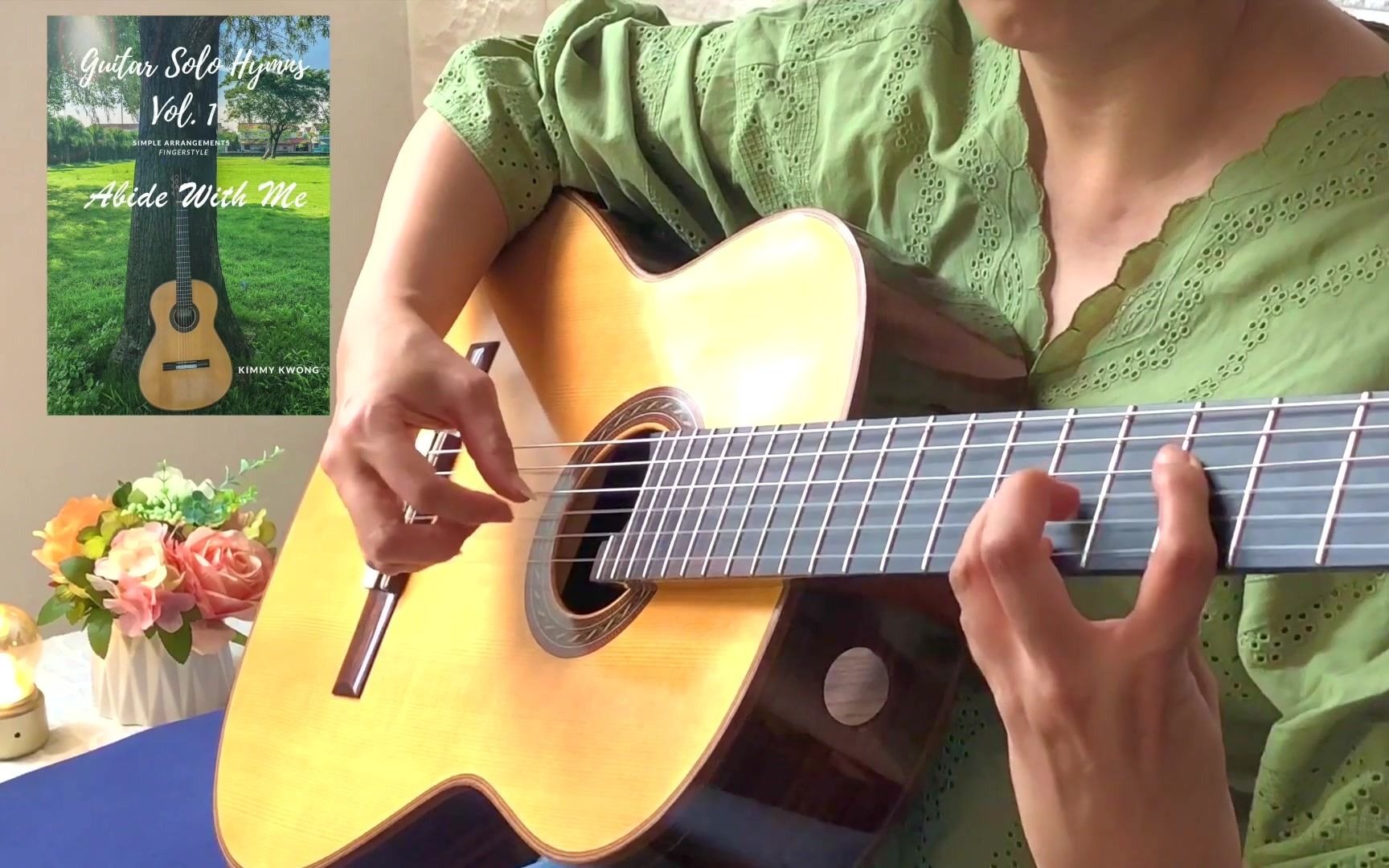 [图]Abide with me Simple Fingerstyle Guitar Easy Instrumental Hymn Fo