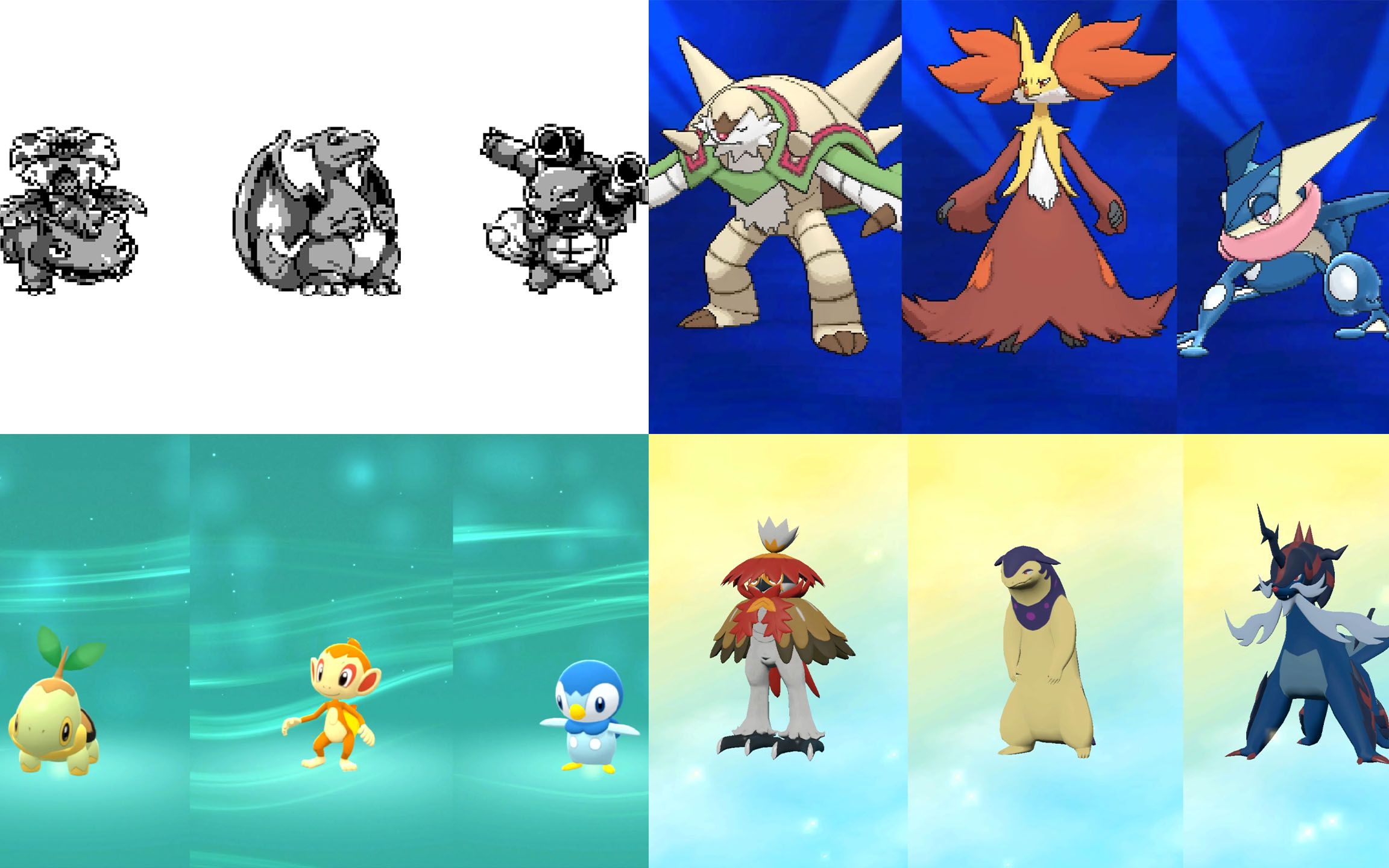 宝可梦游戏历代御三家进化动画pokémongameevolutionanimati19962022