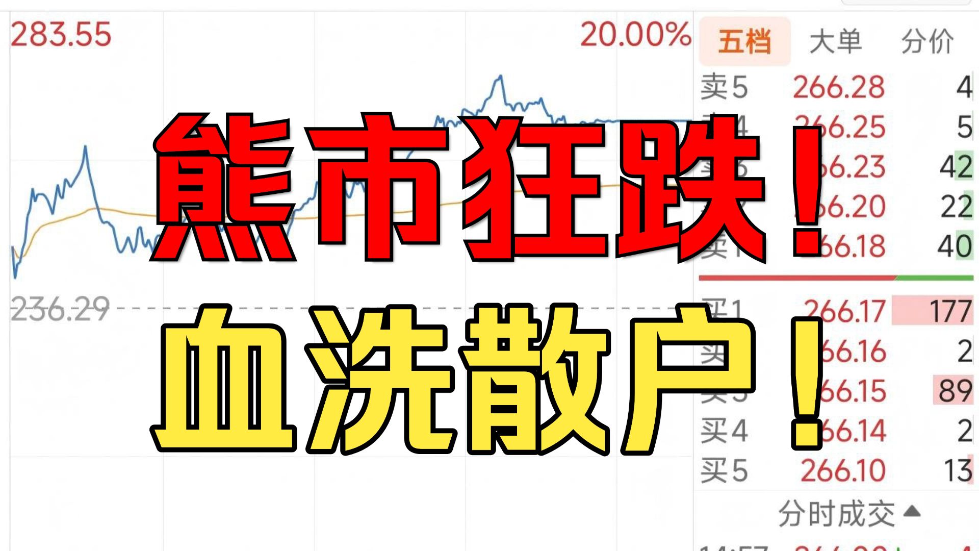 亏麻了！国家队！天天拉尾盘！熊大是谁？熊二是谁？1.5万亿散户！全部套牢！这日子不过了......