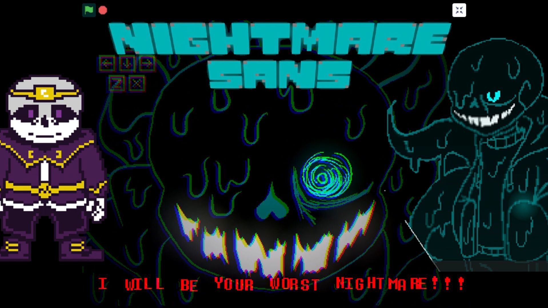 超酷的梦魇sans(nightmare sans)全阶段一命击破!