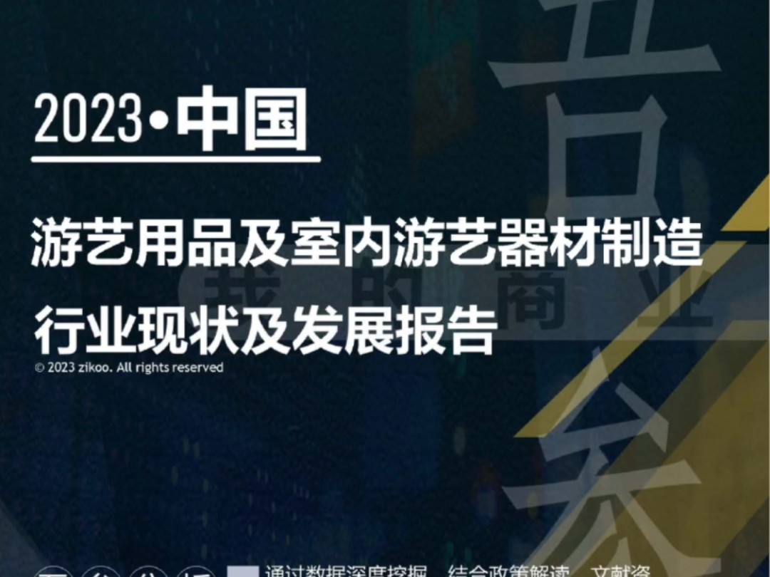 2023年版游艺用品及室内游艺器材制造行业现状及发展报告哔哩哔哩bilibili