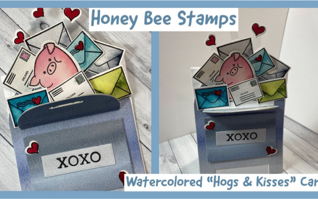 【卡片】超可爱爱心邮箱卡片制作教程|Honey Bee Stamps | Piggy in a Mailbox Card哔哩哔哩bilibili