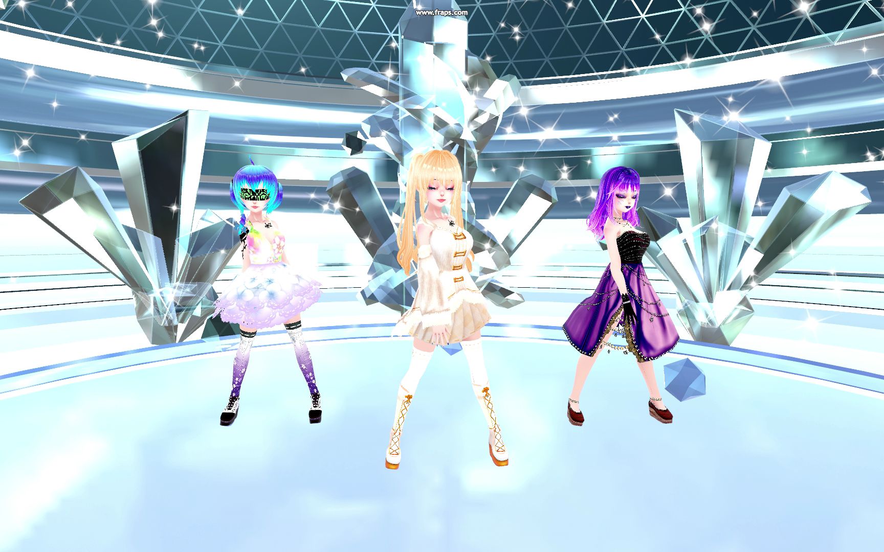 二次元3d虚拟主播人物视频舞蹈秀