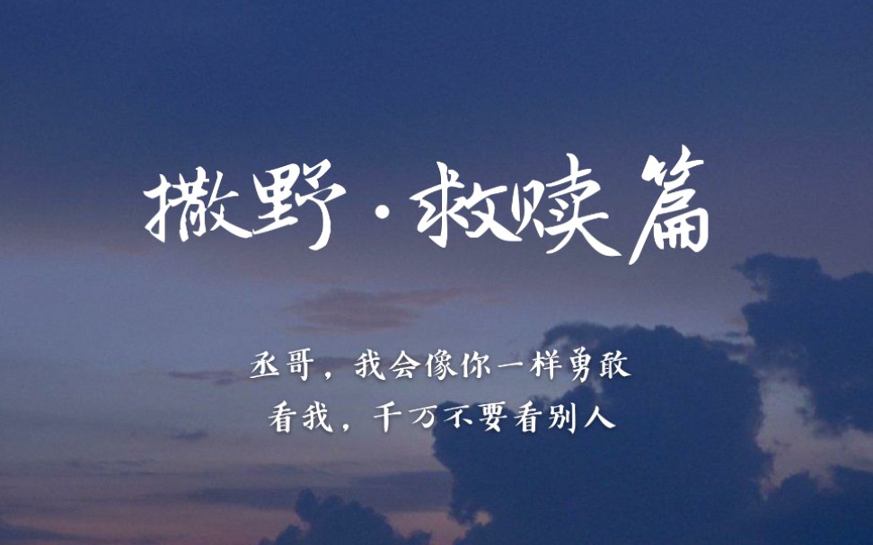 撒野救赎篇顾飞视角顾飞别怕丞哥在呢up主流郎猫