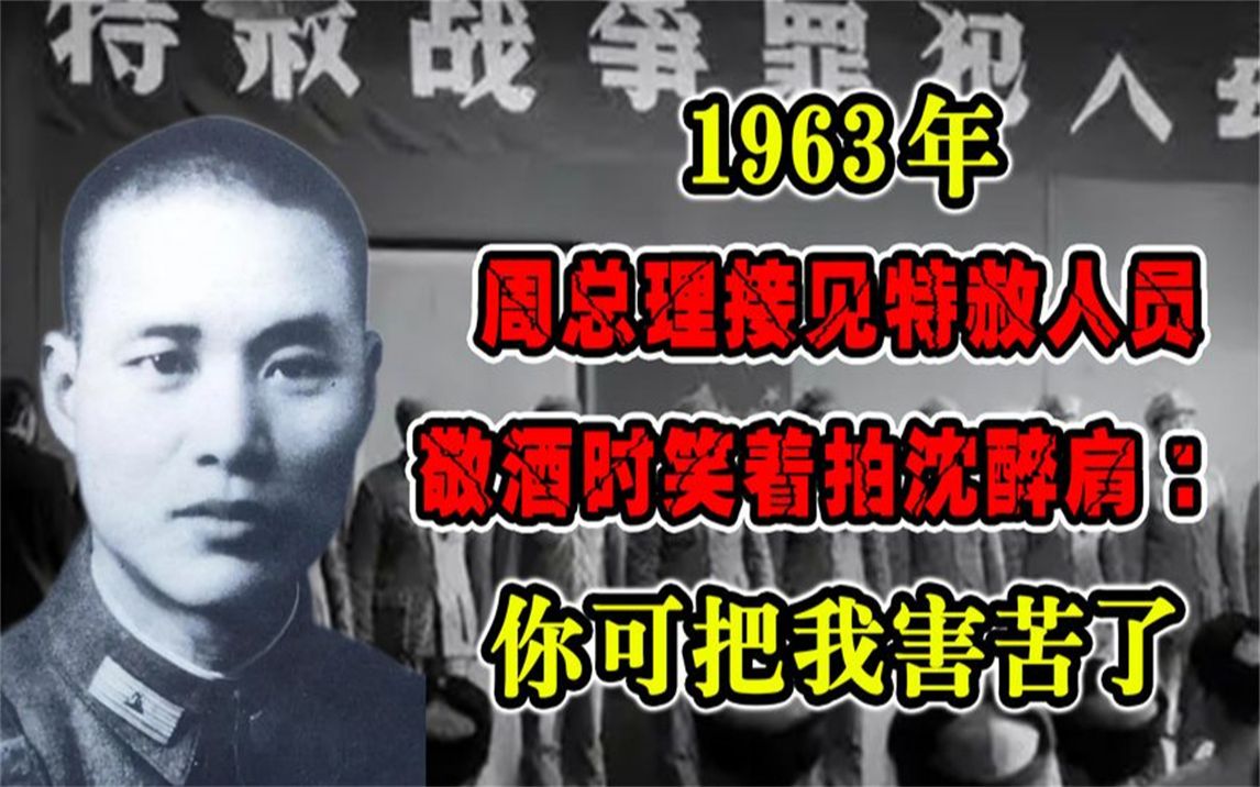 [图]63年周总理接见特赦人员，敬酒时笑着拍沈醉的肩：你可把我害苦了