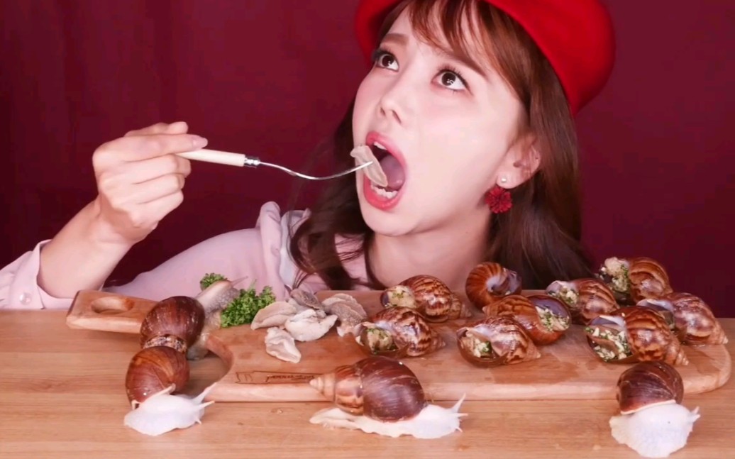 【Ssoyoung】可食用蜗牛~煮熟后还是黏黏的哔哩哔哩bilibili