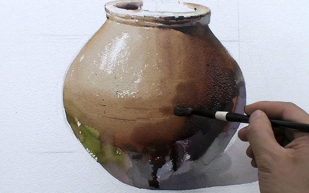 陶罐怎么画 颜料图片