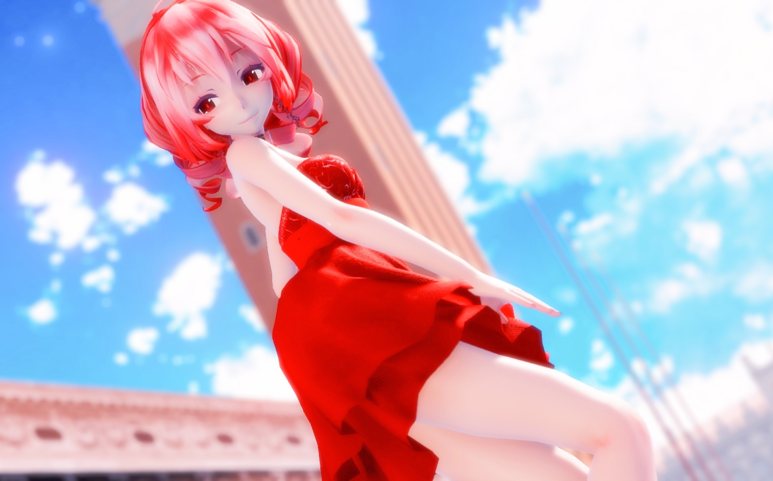 【重音mmd】一袭红裙,魅惑众生.(no tears left to cry)