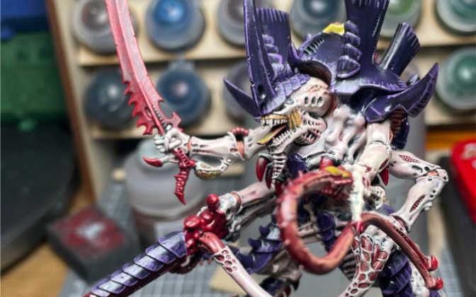 【手办王/战锤/涂装】战锤40k 泰伦虫族 暴君 涂装_桌游棋牌热门视频