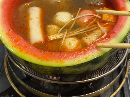 西瓜火锅,真好吃#迷惑行为