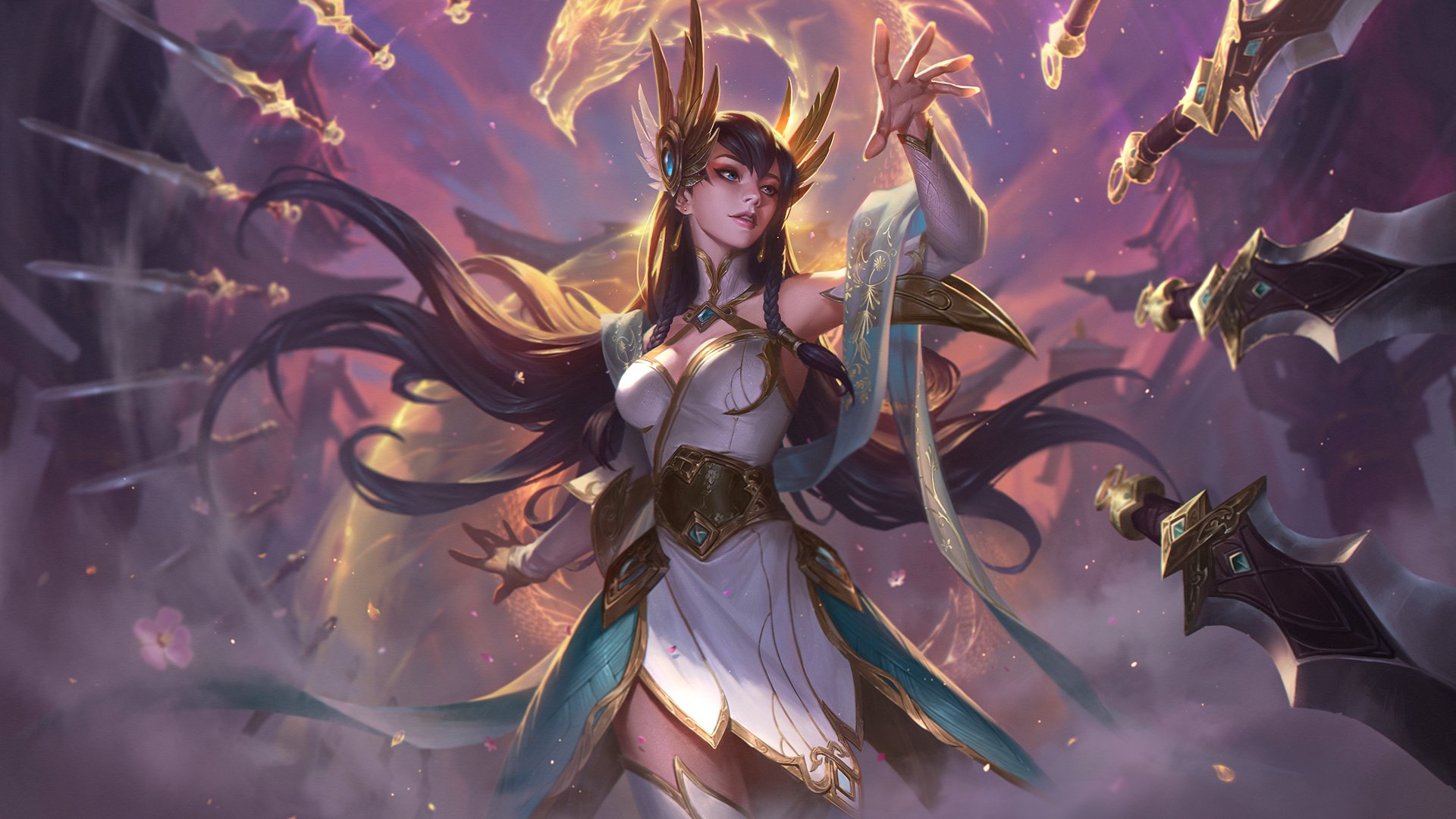 英雄联盟 Irelia 刀锋舞者 艾瑞莉娅 玉剑传说系列皮肤哔哩哔哩bilibili