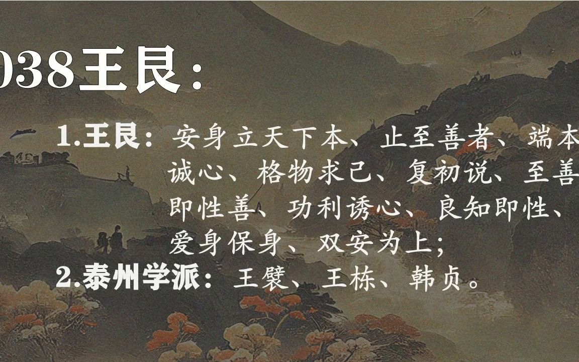 038王艮:安身立本、止至善、端本诚心、复初说、泰州学派哔哩哔哩bilibili