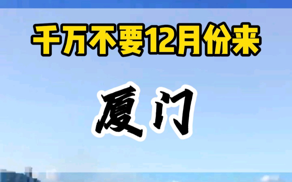 千万不要12月来厦门了,来了你会后悔!因为12月的厦门人少景美,要来的话记得带好一千块#厦门旅游攻略#海边旅行#鼓浪屿哔哩哔哩bilibili