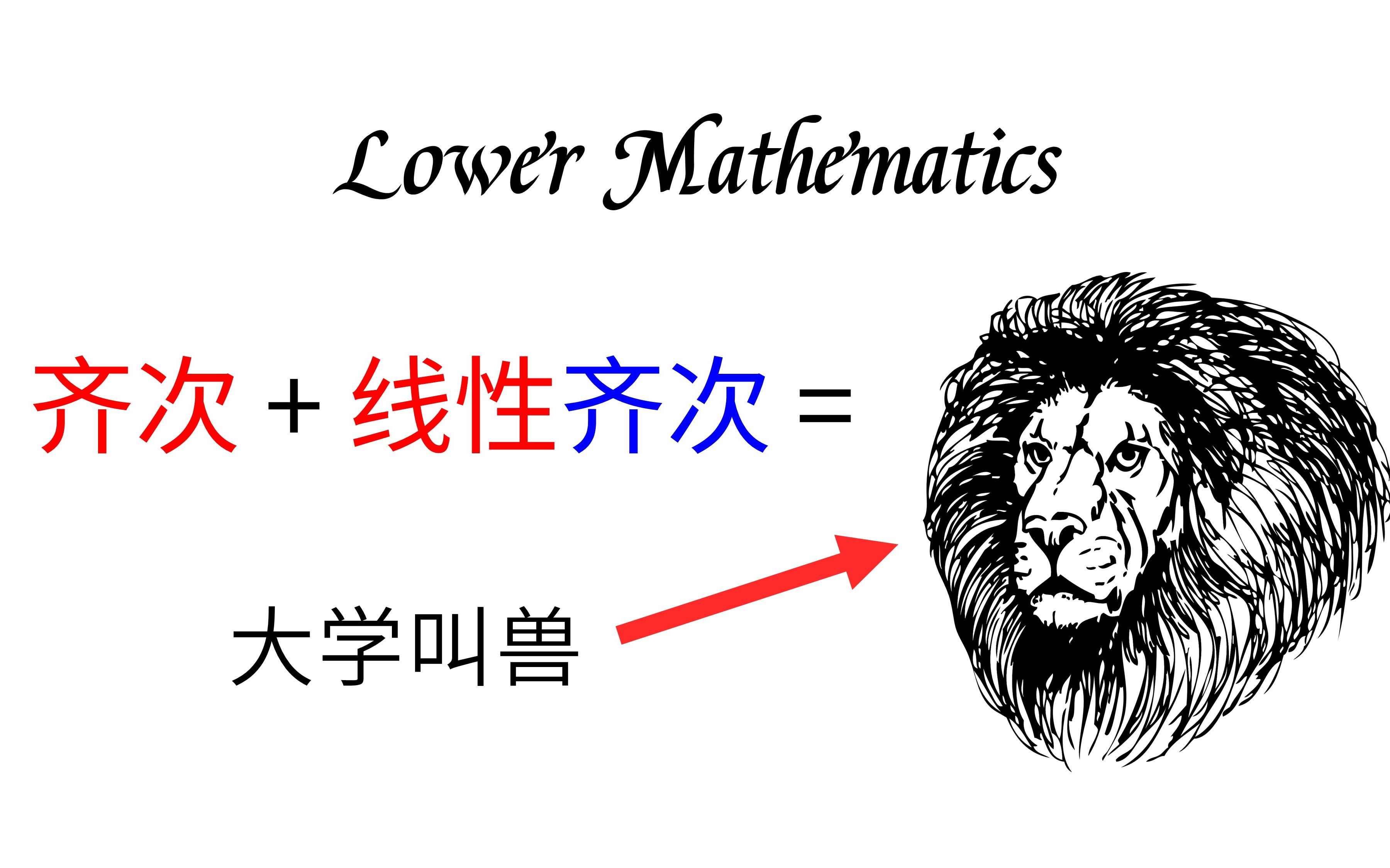 齐次?线性齐次?看完你也是大教学授!哔哩哔哩bilibili