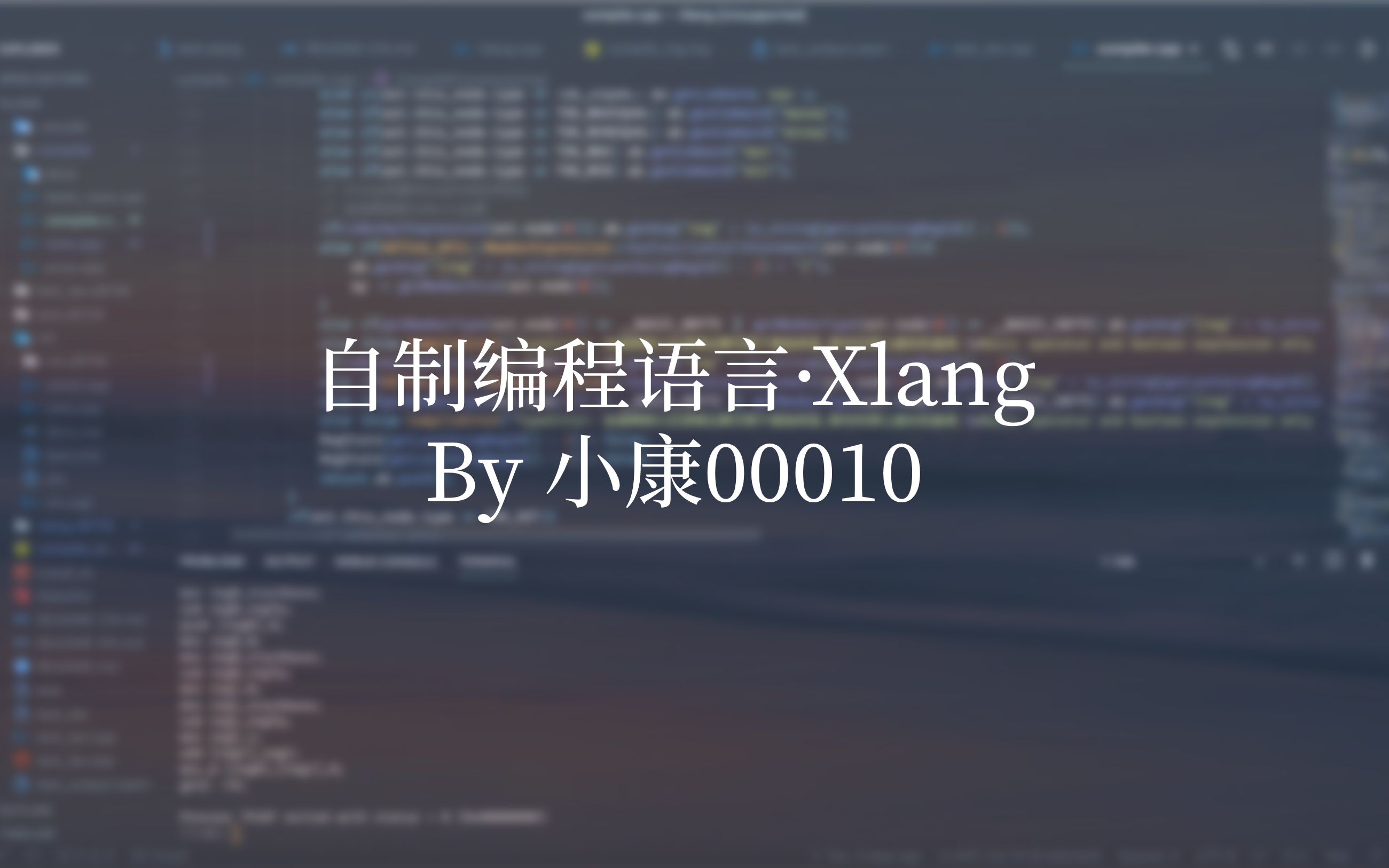 自制编程语言ⷮŠXlang哔哩哔哩bilibili