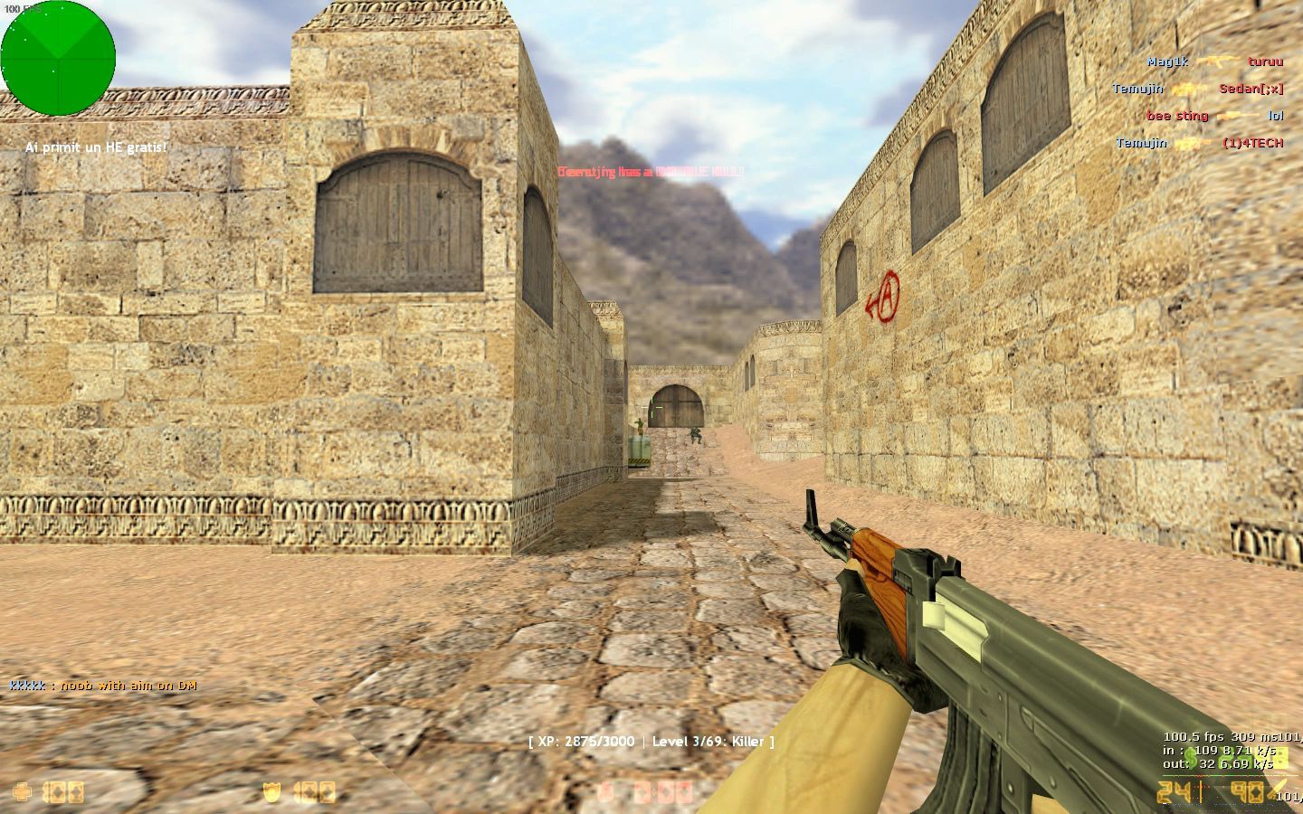 【cs1.6】全程300多ping死斗服是什么样的感受_反恐精英_第一人称