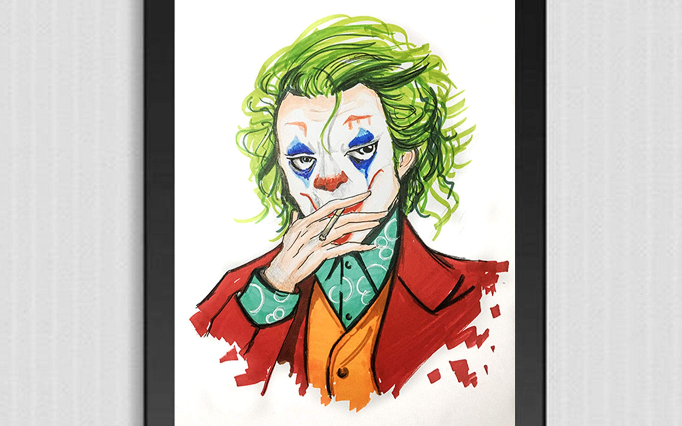 小丑手绘简单图片